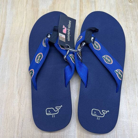 NEW sz 11 Florida Gators Vineyard Vines Mens Flip Flops - Picture 2 of 6